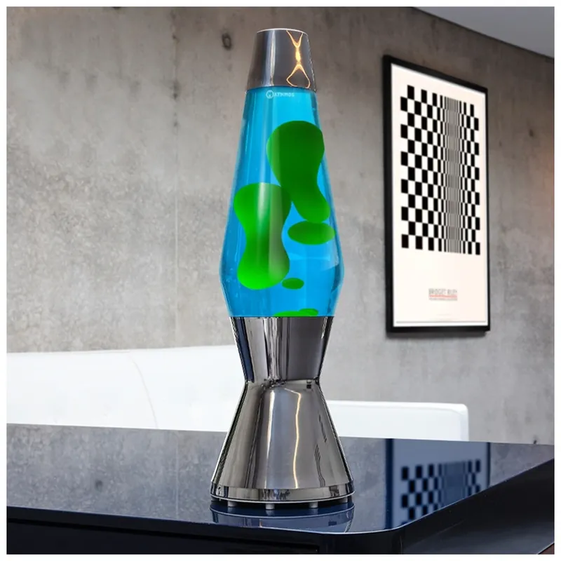 Mathmos Astro, originální lávová lampa, 1x35W, modrá se zelenou lávou, 43cm Koupit Online