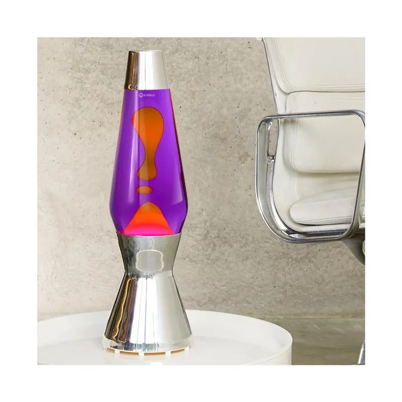 Speciální Cena Mathmos Astro, originální lávová lampa, 1x35W, fialová s oranžovou lávou, 43cm