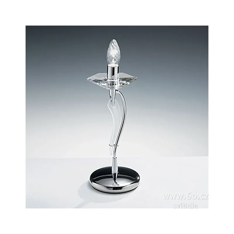 Metal Lux Icaro, stolní lampa 1xE14, chrom/křišťálové sklo, výška 33cm Must-Have