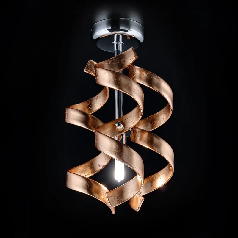Ihned K Objednání Metal Lux Astro Copper, stropní designové svítidlo v průměru 20cm, 1x40W, měděné sklo, chrom