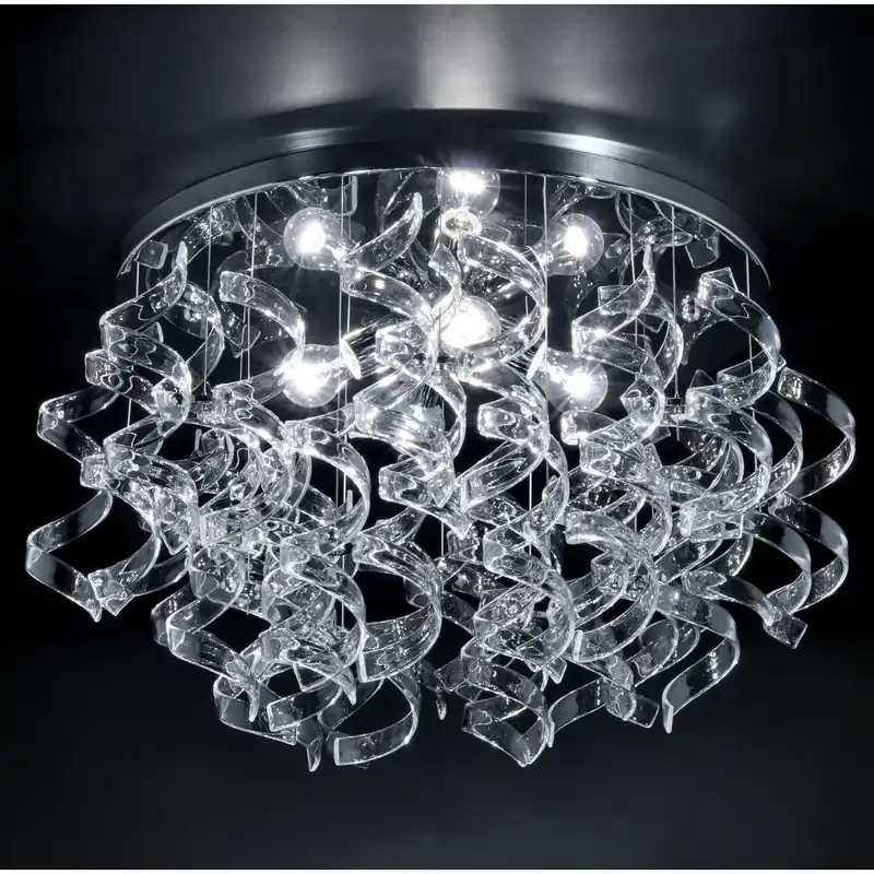 Metal Lux Astro Crystal, stropní designové svítidlo v průměru 70cm, 4x60W, čiré sklo, chrom Nízká Cena
