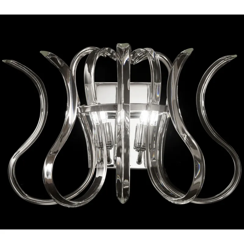 Super Cena Metal Lux Wave, nástěnné křišťálové svítidlo, 2x40W G9, šířka 36cm
