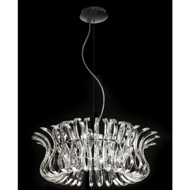 Rychlé Dodání Metal Lux Wave, závěsné křišťálové svítidlo, 9x40W G9, prům. 65cm