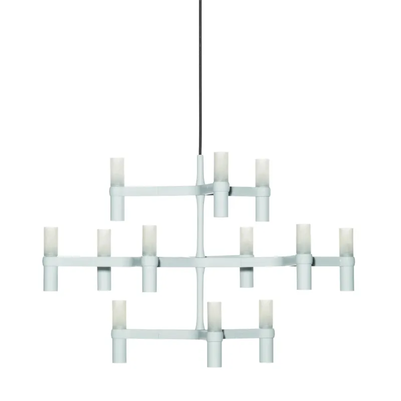 Akční Cena Nemo Crown Minor, matně bílý závěsný lustr, 12x25W G9, 67x77cm, výška 50cm