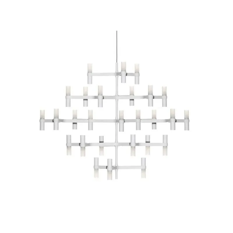 Nová Kolekce Nemo Crown Major, matně bílý závěsný lustr, 30x25W G9, 109x113cm, výška 87cm