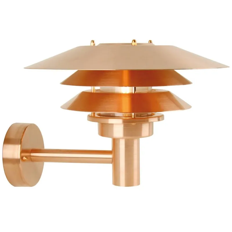 Vysoce Kvalitní Nordlux Venø, venkovní nástěnné svítidlo, 1xE27 max 60W, kov, měděná, IP54, průměr 40cm