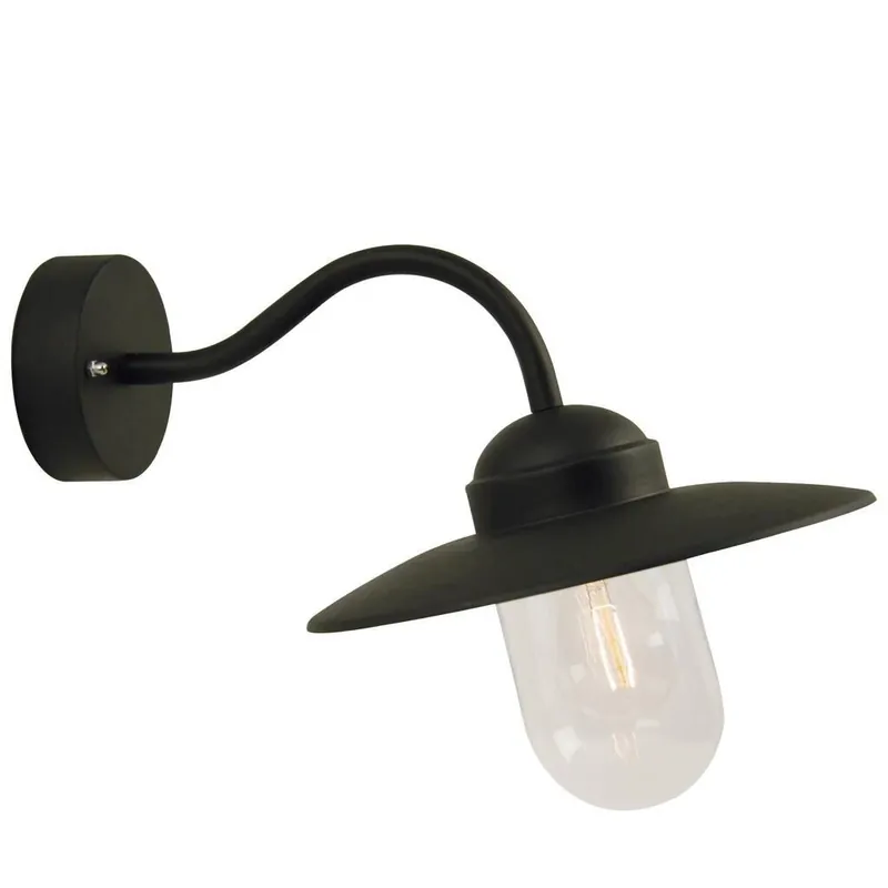 Sleva Nordlux Luxembourg, venkovní nástěnné svítidlo, 1xE27 max 60W, kov, černá, IP54, šířka 39cm