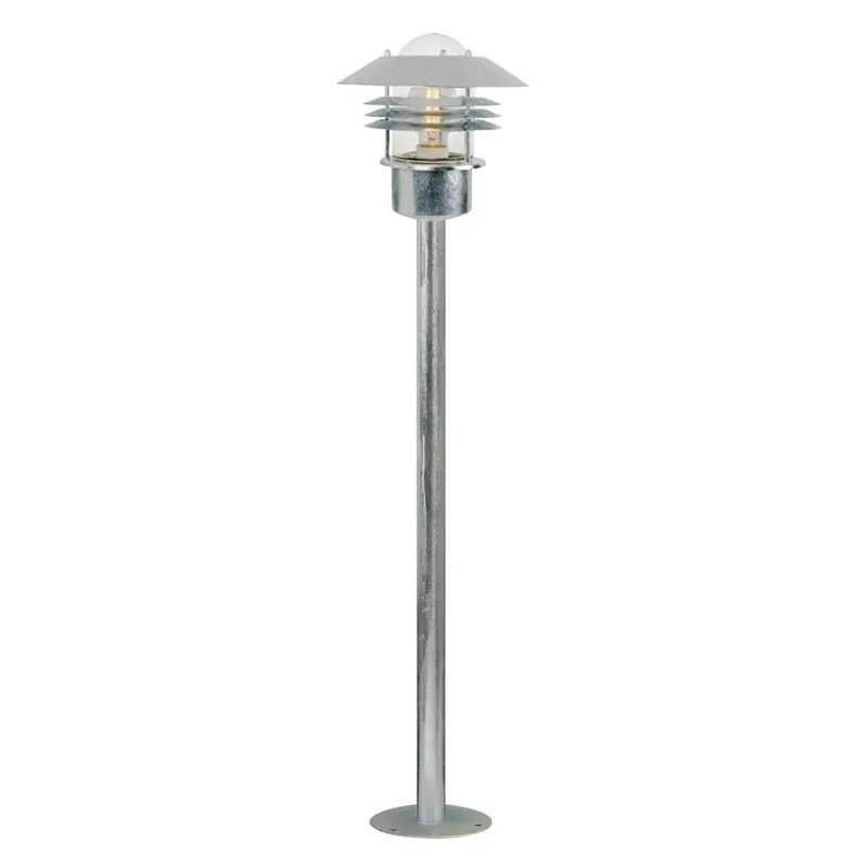Originální Nordlux Vejers, venkovní sloupková lampa, 1xE27 max 60W, kov, pokovená, IP54, výška 92cm