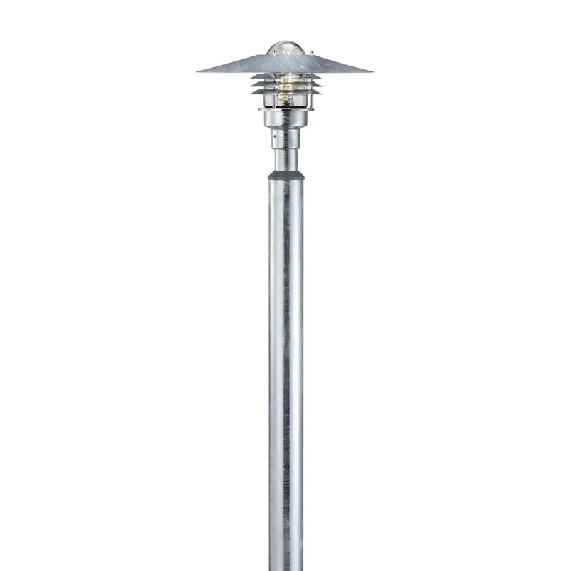 Akce Nordlux Vejers 2M, venkovní sloupková lampa, 1xE27 max 60W, kov, pokovená, IP54, výška 130-200cm