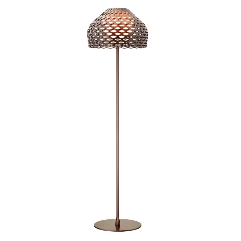 Nejlepší Cena Flos Tatou F, okrově šedá stojací designová lampa se stmívačem, 1x205W E27, výška 180cm