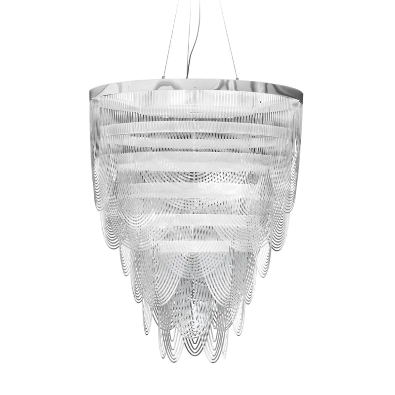 Slamp Ceremony suspension prisma large, designový lustr, 4x12W LED E27 + 1x8W LED GU10, prům. 90cm Autentický