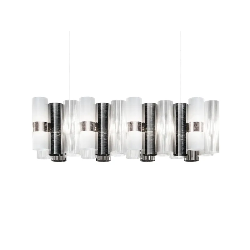 Akční Nabídka Slamp La Lollo Pewter white suspension linear 100, designové závěsné svítidlo, 70W LED 2700K stmívatelné, délka 93cm