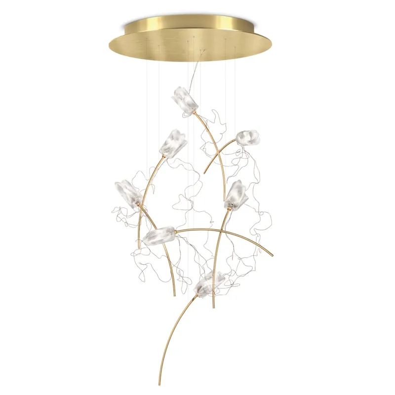 Nejprodávanější Slamp Tulip 7 round, závěsné designové svítidlo, 7x3,2W LED 3000K stmívatelné, průměr 50cm