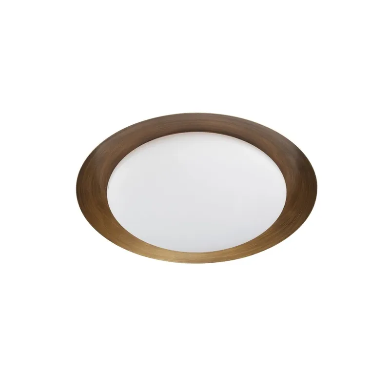 Linea Light Crew_1, stropní svítidlo s bronzovým límcem, 12W LED 3000K, prům. 30cm Akce