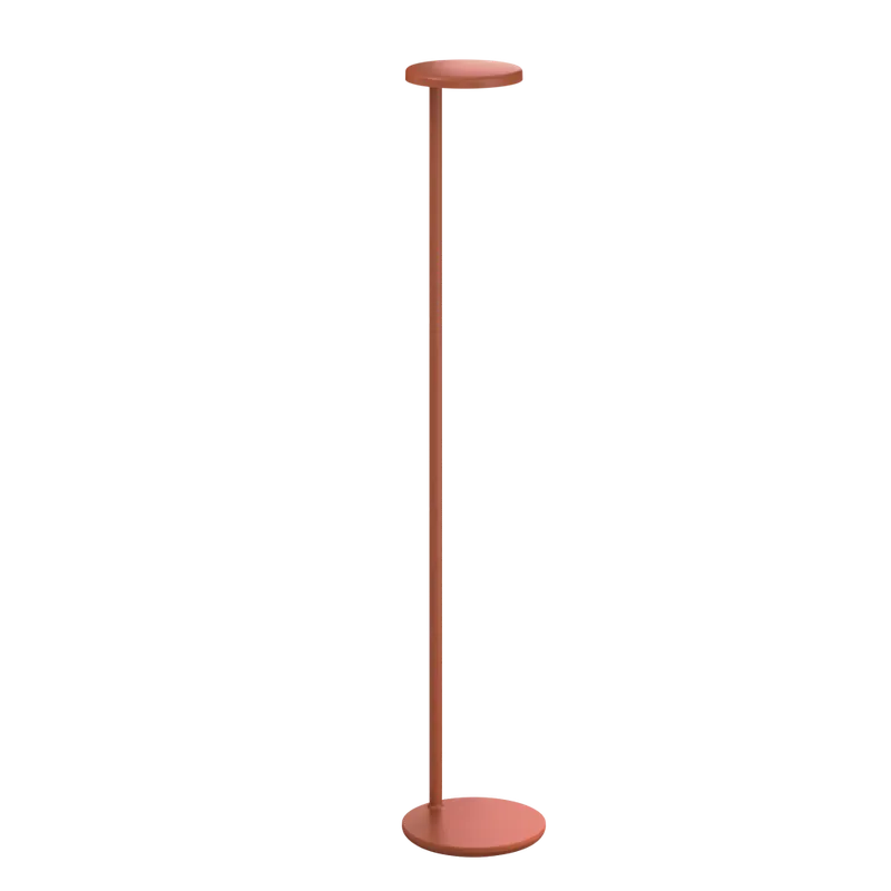 Flos Oblique, profesionální rezavě-oranžová čtecí stojací lampa, 8W LED 2700K, 107,4cm Vrácení Zdarma