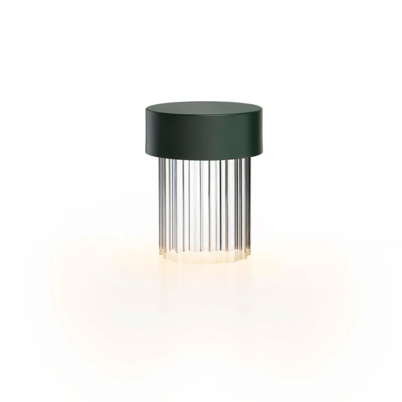Flos Last Order Fluted, bateriová lampička matná zelená, 2,5W LED 2700K stmívatelná, výška 14,2cm Nízká Cena