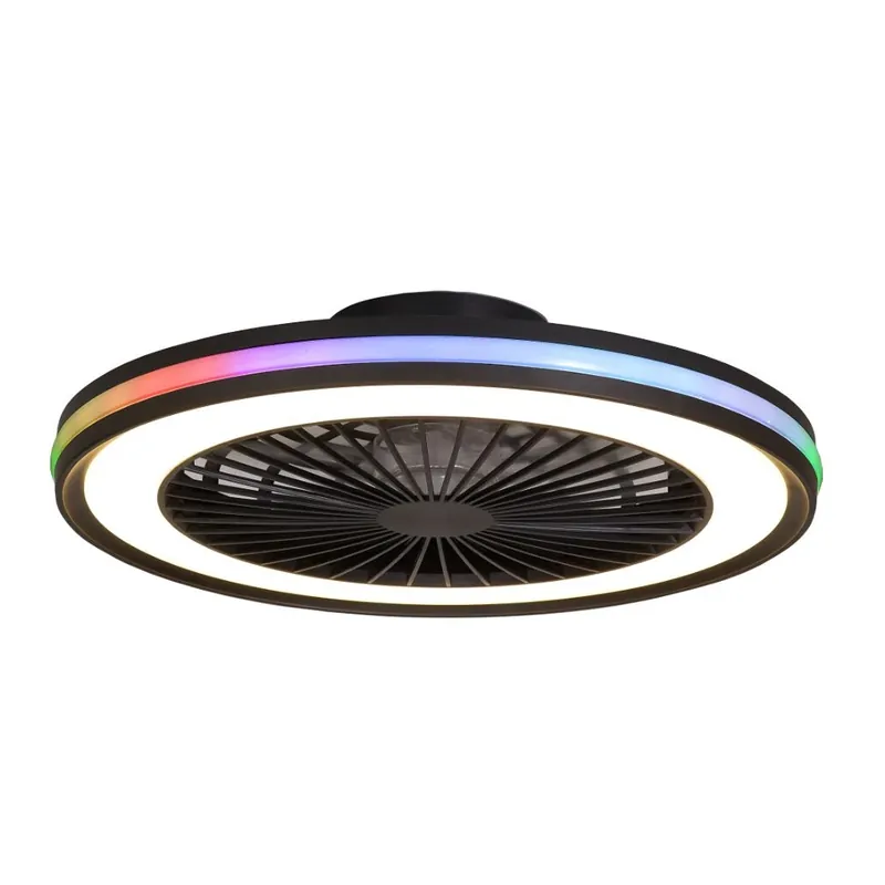 Nejlepší Volba Mantra Gamer Big, ventilátor se svítidlem LED 60W RGBW, dálkový ovladač, černá, průměr 55,6cm
