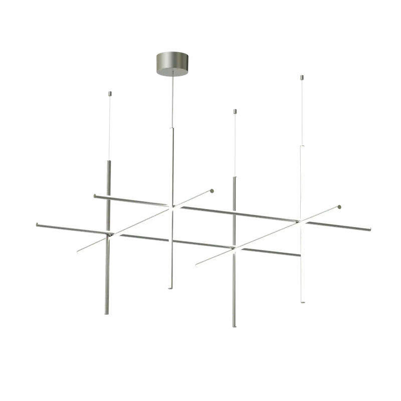 Autentický Flos Coordinates S4, závěsné svítidlo, stříbrná, 161W 2700K
