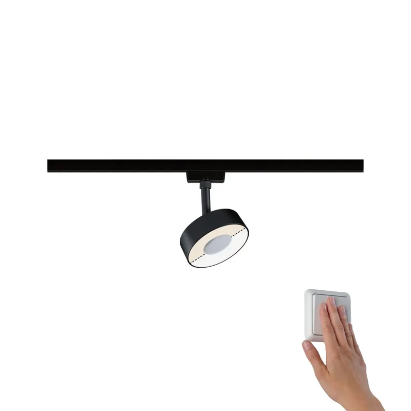 Paulmann Circle, spot pro Urail system, 1x5W LED 3000/4000K, White Switch, černá Dokud Zásoby Vydrží