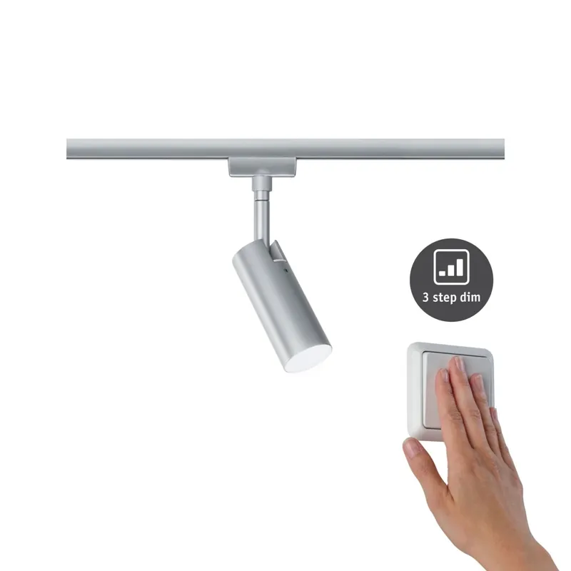 Nízká Cena Paulmann Tubo, spot pro Urail system, 1x4W LED 4000K, tříkrokové stmívání, matný chrom