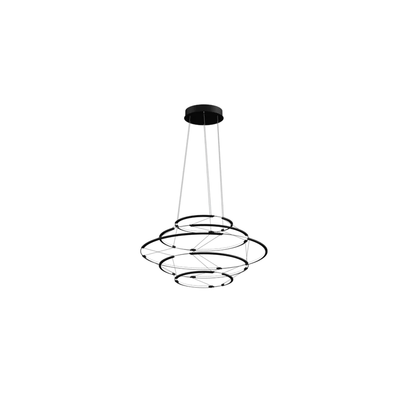 Nemo Drop 5, černé závěsné svítidlo, 35W LED 2700K stmívatelné, průměr 70cm Sleva