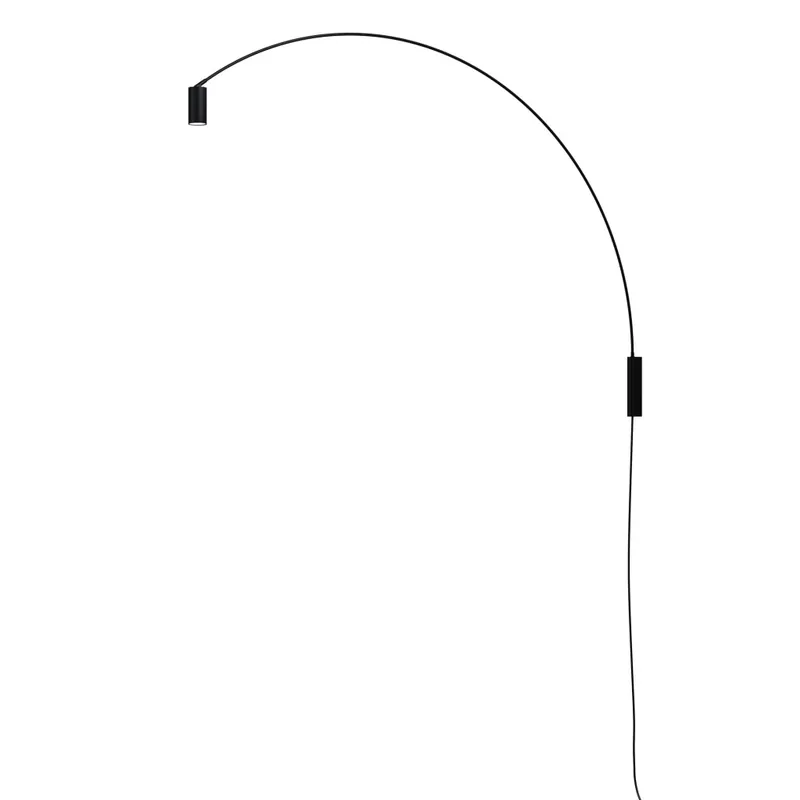Nemo Fox, černá designová nástěnná lampa, 15W LED 2700K stmívatelná, výška 100cm Oblíbený