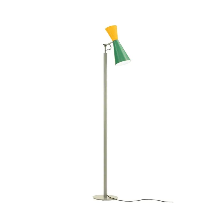 Nemo Parliament, zeleno-žlutá stojací lampa se stmívačem, 2x52 E27, výška 180cm Výprodej