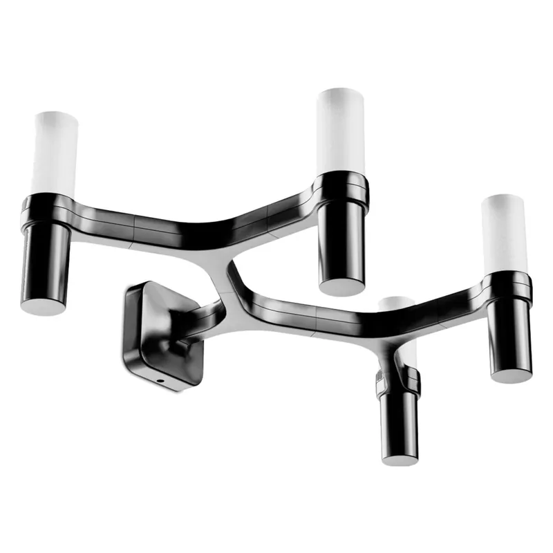 Oblíbený Nemo Crown wall, černé plátované nástěnné svítidlo, 4x25W G9, šírka 48cm