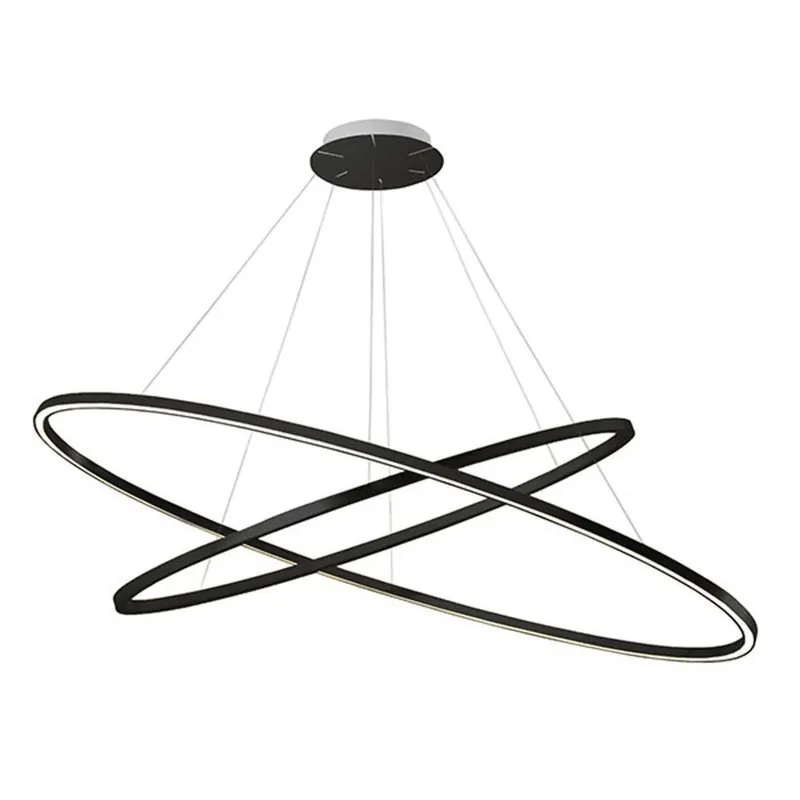 Nemo Ellisse Pendant Double, černé oválné závěsné svítidlo, 85W LED 2700K, 135x70cm Autentický