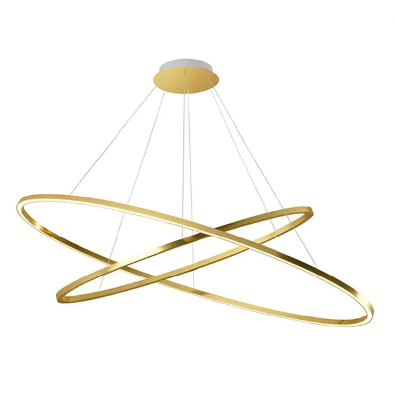 Pouze Dnes Nemo Ellisse Pendant Double, zlaté oválné závěsné svítidlo, 85W LED 2700K, 135x70cm
