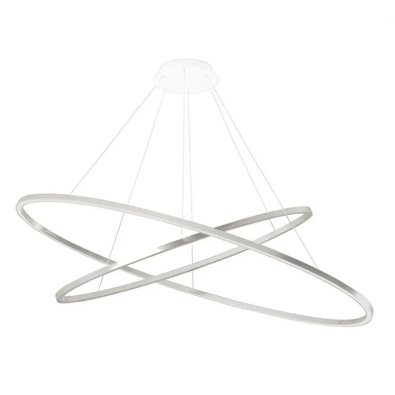 Nakupujte Hned Nemo Ellisse Pendant Double, oválné závěsné svítidlo z leštěného hliníku, 85W LED 2700K, 135x70cm
