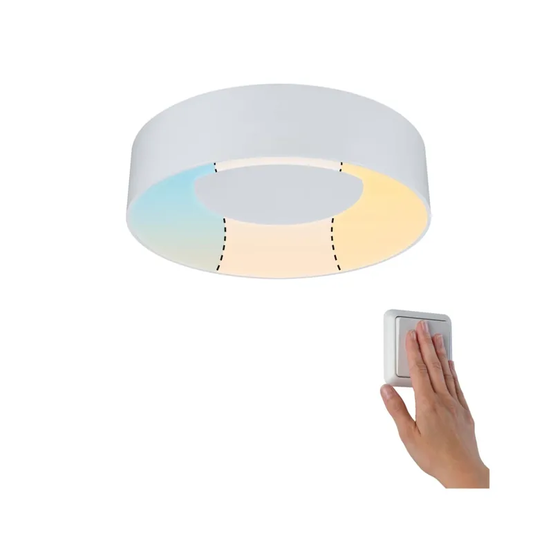 Paulmann Casca, koupelnové stropní svítidlo LED 16W White Switch, bílá, průměr 30cm, IP44 Bezpečná Platba