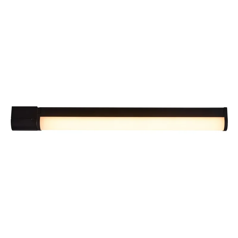 Koupit Online Nordlux Malaika 68, nástěnné svítidlo nad zrcadlo s vypínačem a zásuvkou LED 15W 3000K, černá, délka 68,4cm, IP44