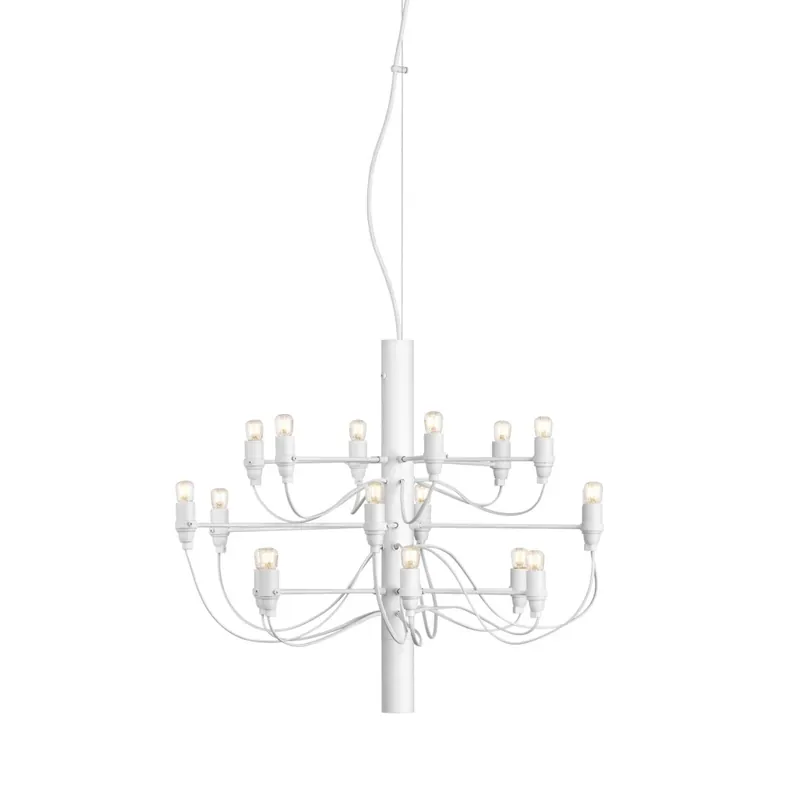 Finální Výprodej Flos 2097-18, luxusní matně bílý lustr, 18x15W E14 čirá, prům. 69cm, výška 51cm