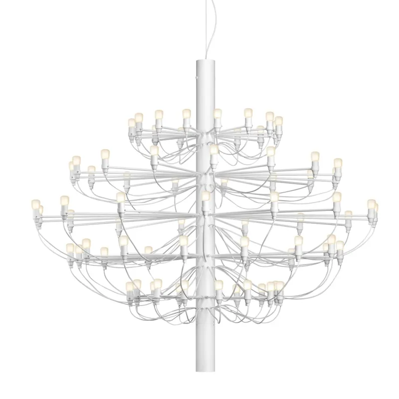 Super Cena Flos 2097-75, luxusní matně bílý lustr, 75x15W E14 mléčná, prům. 141cm, výška 130cm