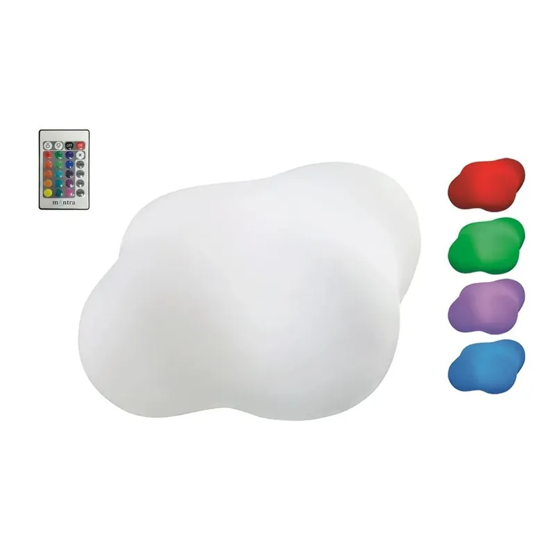 Mantra Eos, bílá stolní lampa ve tvaru obláčku, 2W LED RGBW, délka 29,4cm Zlevněný