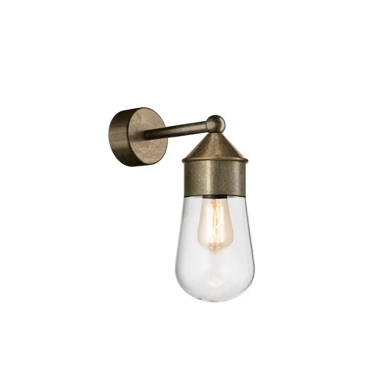 Oblíbený Il Fanale Drop mini, nástěnné svítidlo, 1xE14 max 10W, staromosaz, prům. 10cm, IP65