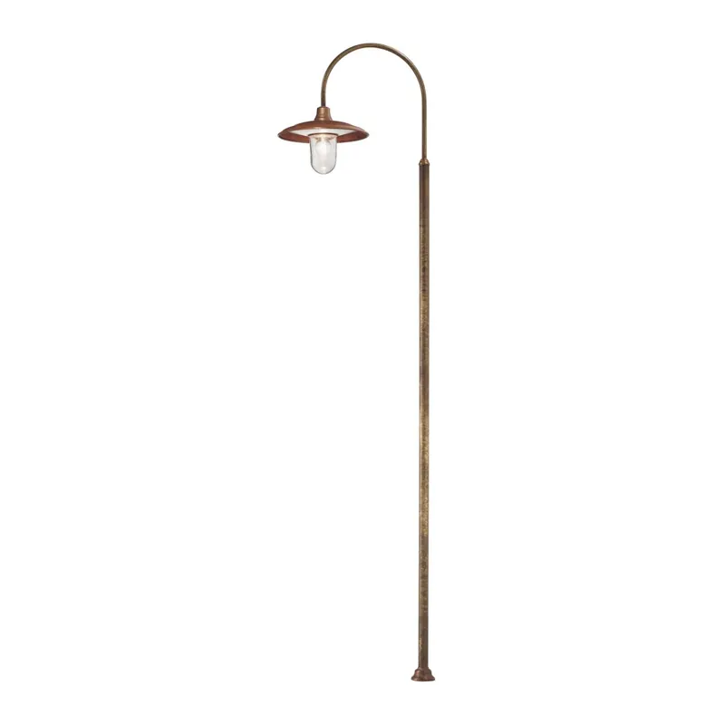 Přímo Od Výrobce Il Fanale Barchessa, stojací lampa v country stylu s čirým sklem, 1x15W LED E27, výška 245cm