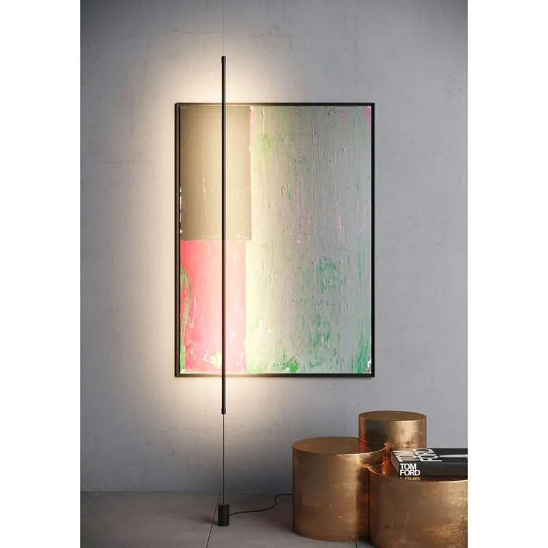 Zlevněný Redo Acrobat, černá minimalistická závěsná lampa LED 30W 3000K s nožním stmívačem, výška 155cm