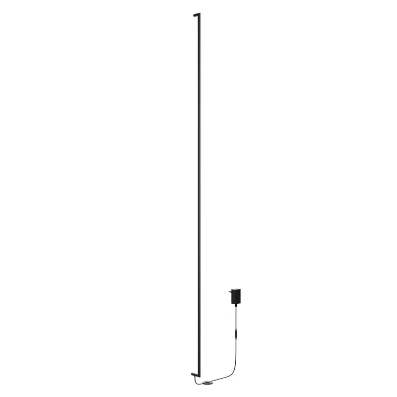 Značkový Redo Stick, nástěnné svítidlo s nožním vypínačem LED 36W 3000K, černá, výška 161cm