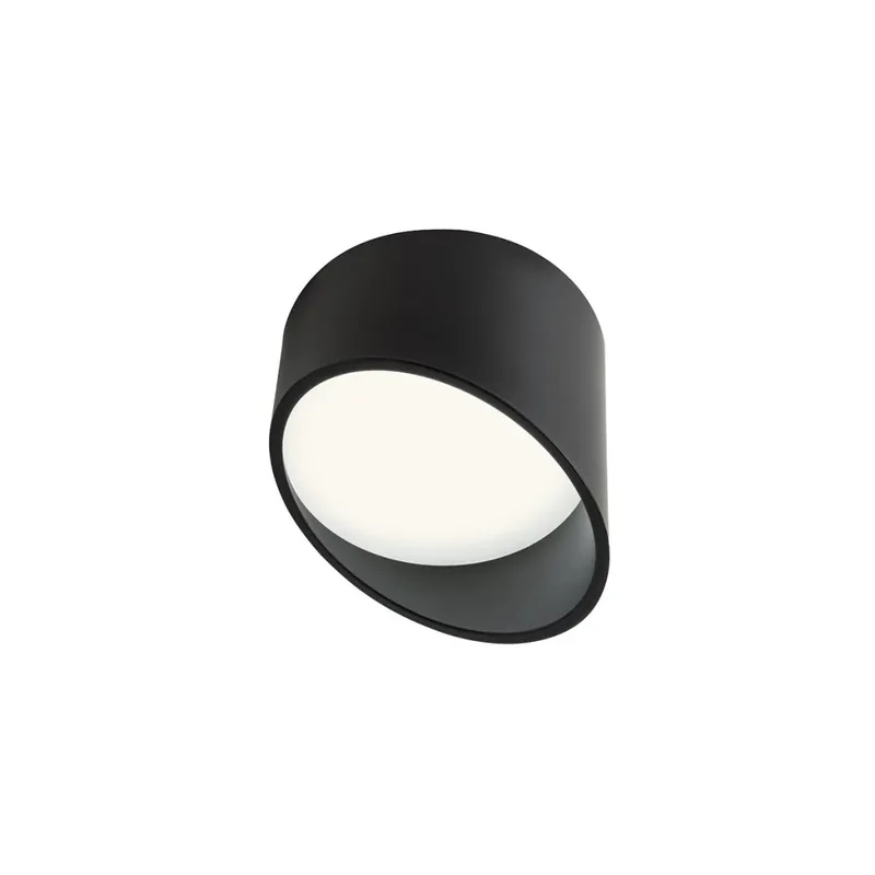 Vrácení Zdarma Redo Uto, černé stropní svítidlo LED 6W 3000K, průměr 12cm