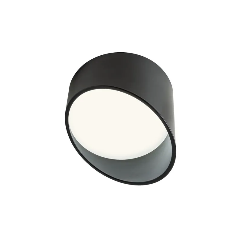 Ihned K Objednání Redo Uto, černé stropní svítidlo LED 6W 3000K, průměr 14cm