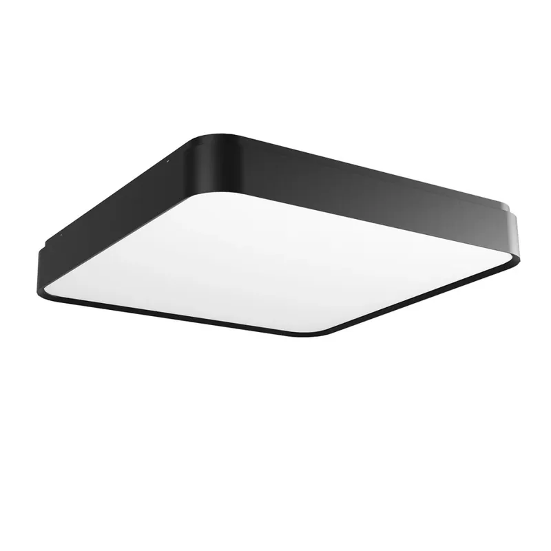 Autentický Redo Yomo, černé stropní svítidlo LED 60W 3000K, tříkrokové stmívání, 49,6x49,6cm