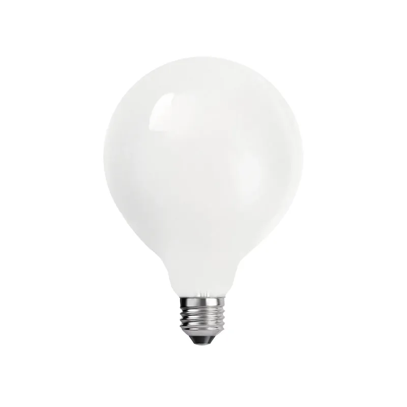 LED žárovka filament mléčná E27 6,5W, 720lm, náhrada za 60W, teplá bílá 3000K,průměr 9,5cm Cenový Hit
