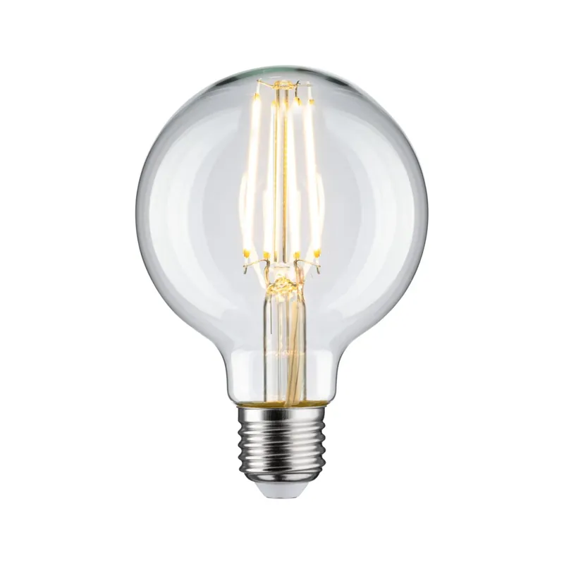 Časově Omezené Paulmann LED Globe G80 čirá žárovka, 7,5W LED 2700K E27, prům. 8cm
