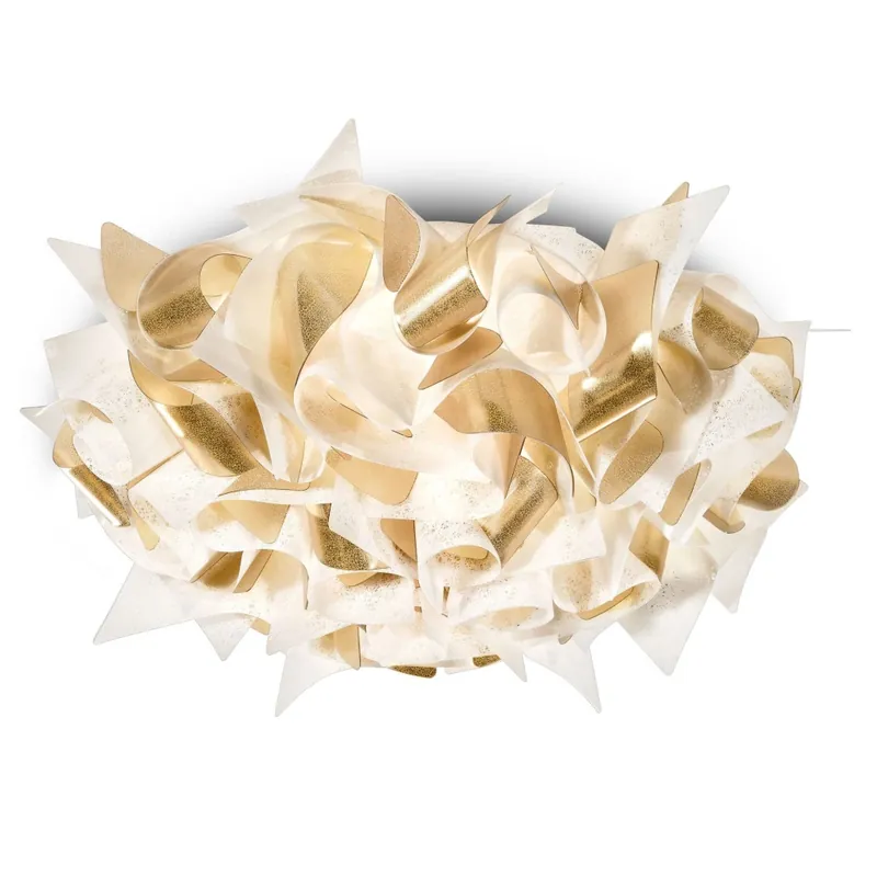 Slamp Veli Aurea Medium, bílo-zlaté stropní svítidlo, 2x12W E27, prům. 53cm Přímo Od Výrobce