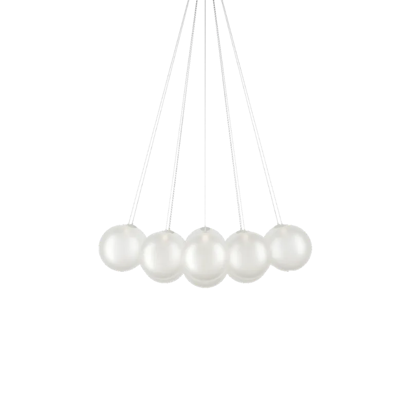 Speciální Cena Lodes Random Cloud 14 ø28, závěsné svítidlo LED 14 x 5W 2700K, bílé sklo, rozměr 125x112cm