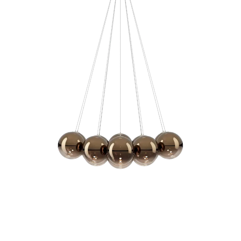 Aktuální Lodes Random Cloud 14 ø28, závěsné svítidlo LED 14 x 5W 2700K, bronzové sklo, rozměr 125x112cm