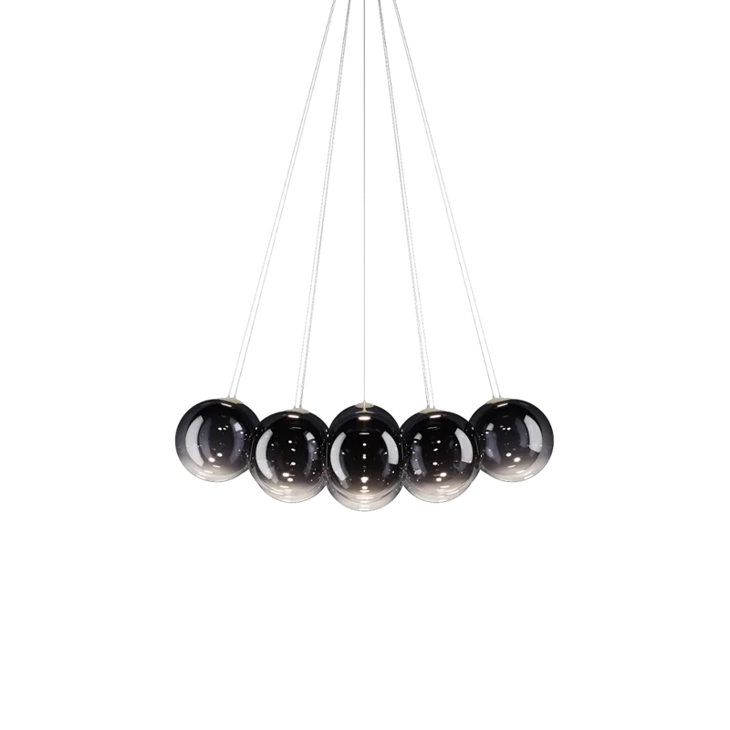 Lodes Random Cloud 14 ø28, závěsné svítidlo LED 14 x 5W 3000K, kouřové sklo, rozměr 125x112cm Finální Výprodej