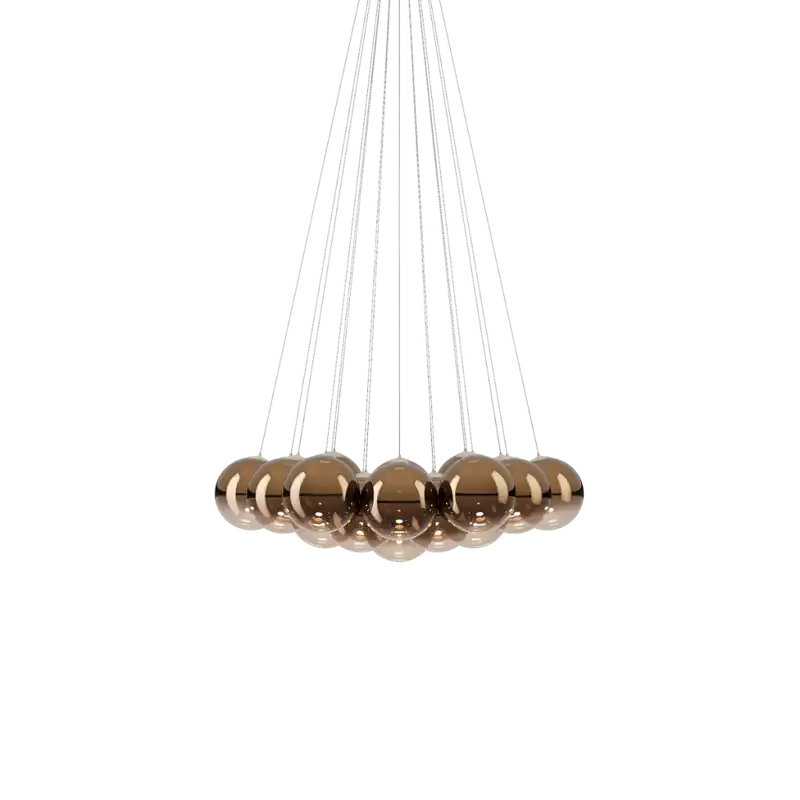 Lodes Random Cloud 19 ø23, závěsné svítidlo LED 19 x 5W 2700K, bronzové sklo, rozměr 115x103cm Oblíbený